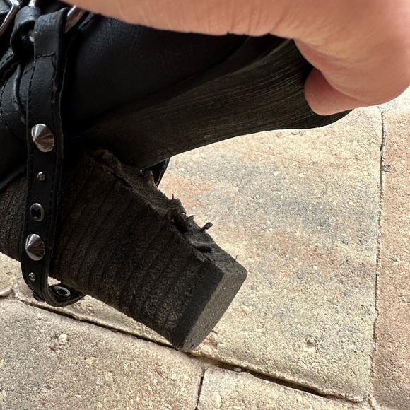 Not Rates black rhinestone ankle boots with heel! - Picture 5 of 7